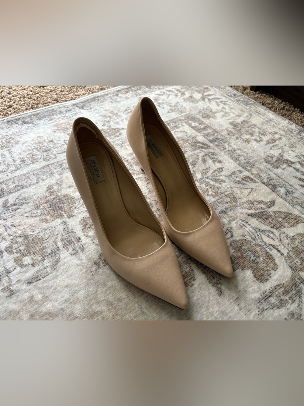 MaxMara Italy Women’s Shoes Nude Cream Heels Max Mara Size 39 / 8.5 / 9